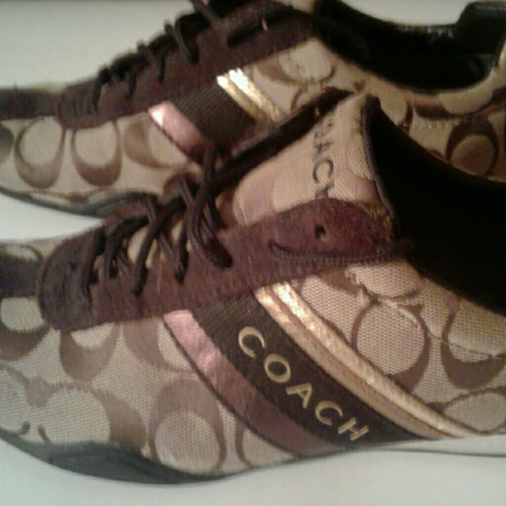 Authentic Coach Sneakers Sz 7.5 monogram logo